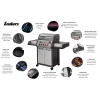 Grill gazowy Enders Monroe PRO 3 SIK Turbo z Palnikiem Infrared – Doskonałość Grillowania w Twoim Ogrodzie